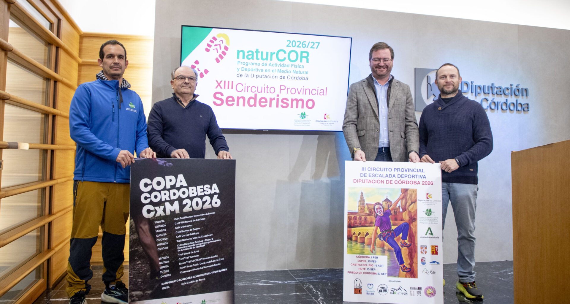 La Diputación impulsa los deportes de montaña con los circuitos provinciales de senderismo, escalada y carrera por montaña