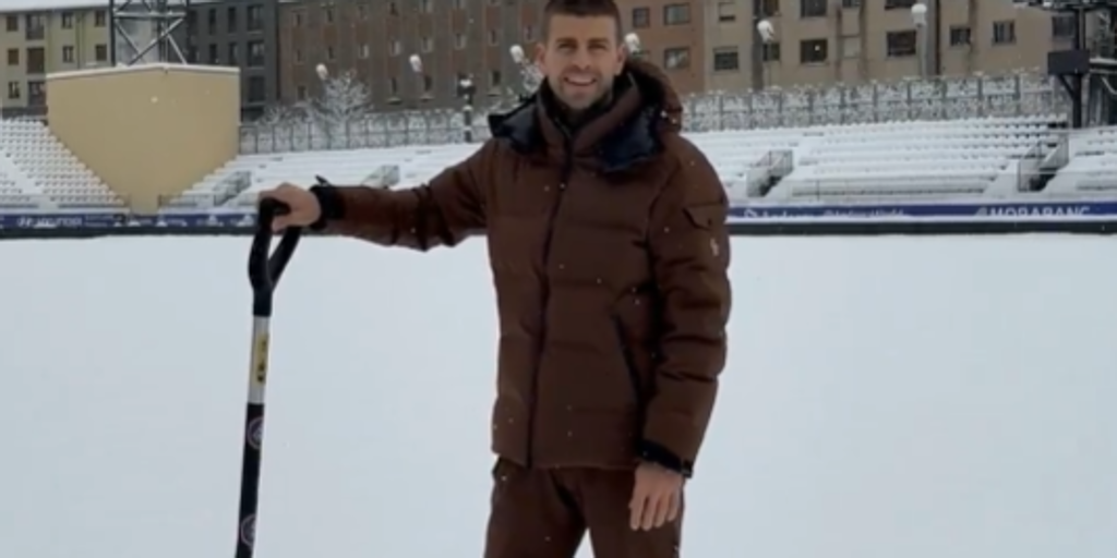 Piqué, atrapado en la nieve, pide ayuda para que el Andorra pueda jugar