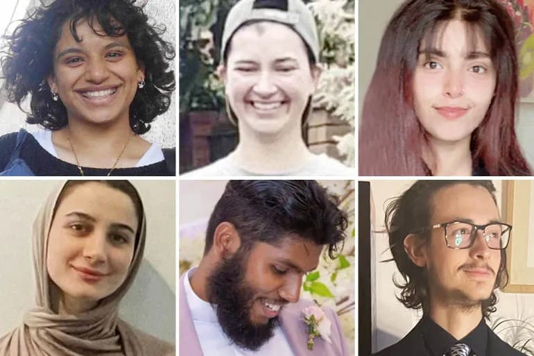 Presos políticos de Palestine Action. Foto: vía Al Jazeera