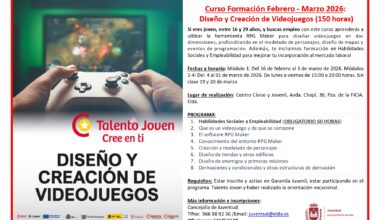 La Concejalía de Juventud pone en marcha un curso gratuito de diseño y creación de videojuegos para jóvenes de entre 16 y 29 años