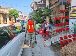 Policía Estatal, Ejército Mexicano y Guardia Nacional refuerzan acciones de apoyo a la población de San Marcos tras sismo