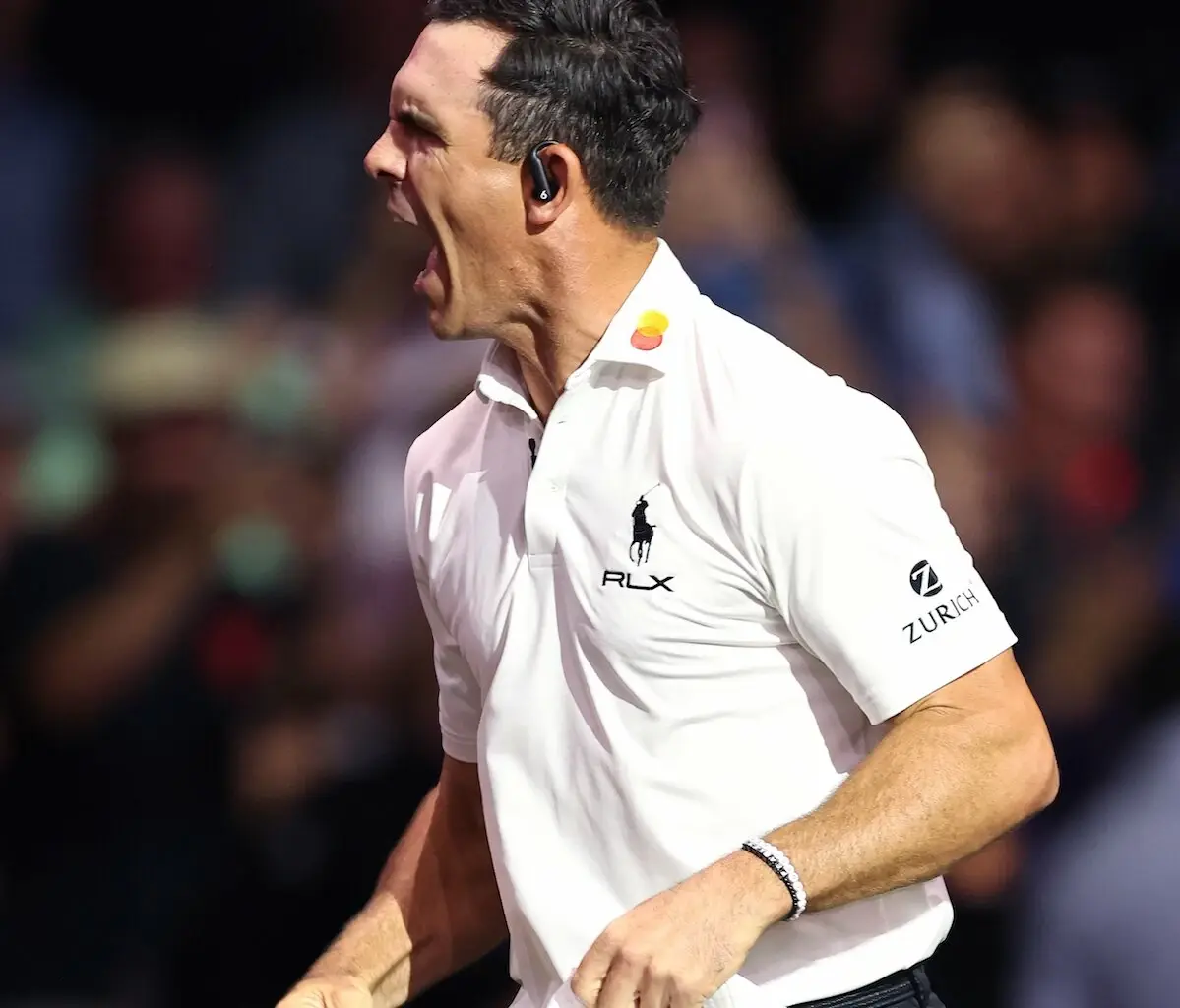 Horschel celebra durante la final de la TGL