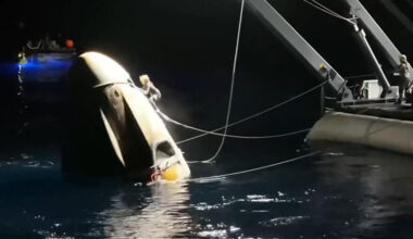 La nave Dragon de SpaceX con cuatro astronautas amerizó en la costa de California