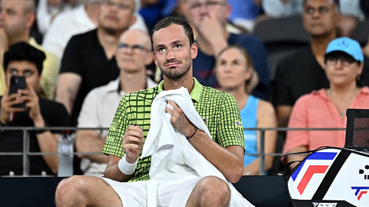 Medvedev: "Cuando estaba entre los cinco mejores del mundo ya pensaba en que podía hacer ante Alcaraz y Sinner". Foto: Gettyimages