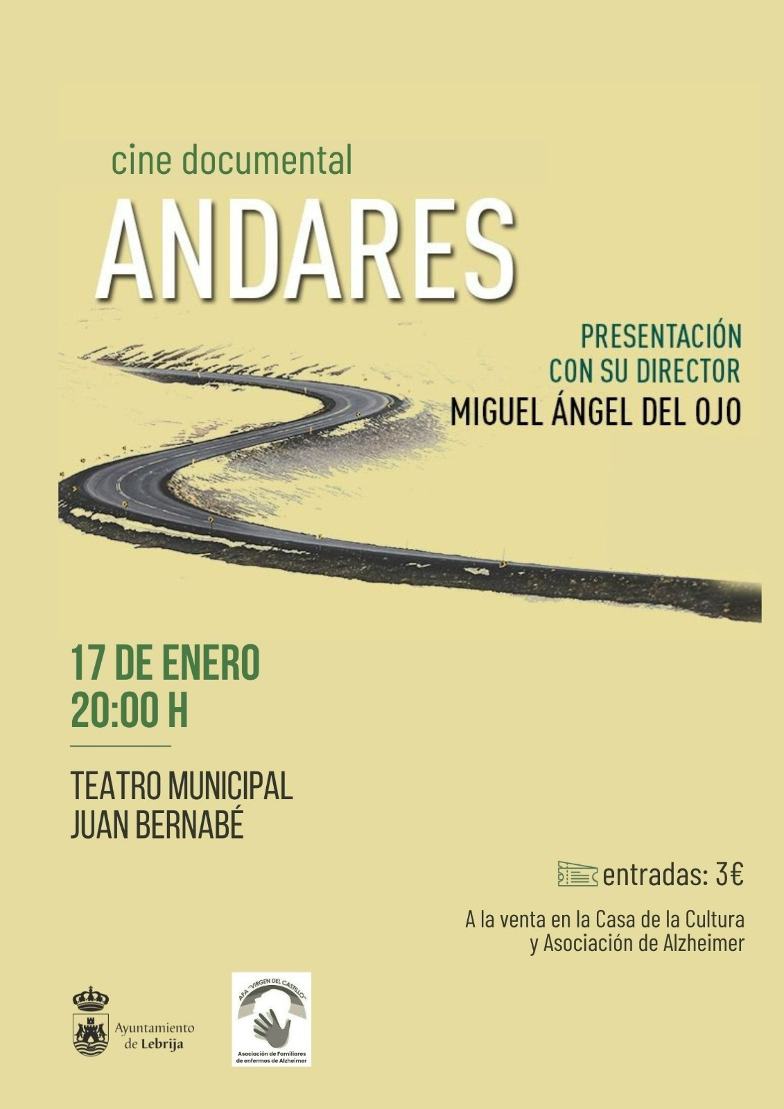 Presentación Documental Andares - enero 26 cartel
