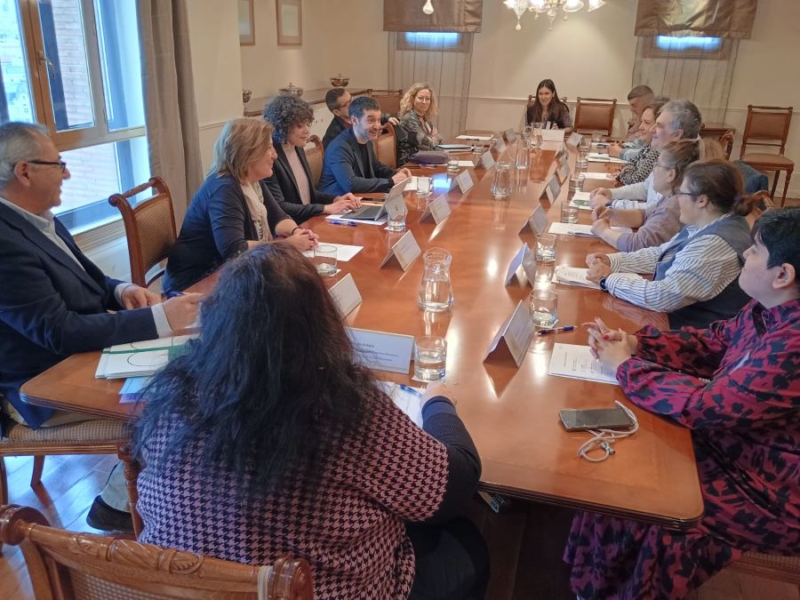 Reunión de representantes de Plena inclusión España con el ministro Bustinduy