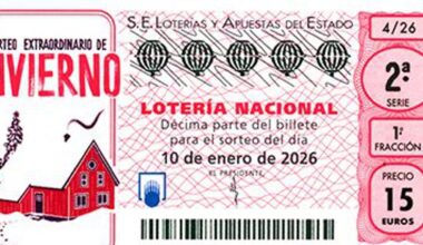 Lista oficial de premios del Sorteo Extraordinario de Invierno del 10 de enero de la Lotería Nacional hoy