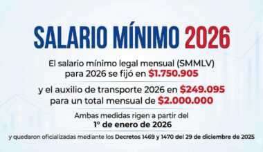 Salario Minimo Mensual 2026 - DECRETO 1469 DEL 29 DE DICIEMBRE DE 2025