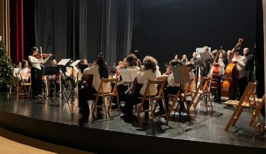 Representantes del Equipo de Gobierno asisten al Concierto de Año nuevo organizado por la Sociedad Filarmónica de Monforte con el patrocinio del Ayuntamiento