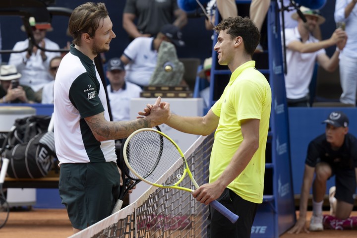 Juan Manuel Cerúndolo perdió con Bublik la final de Gstaad, la segunda de su carrera a nivel ATP. Foto EFE