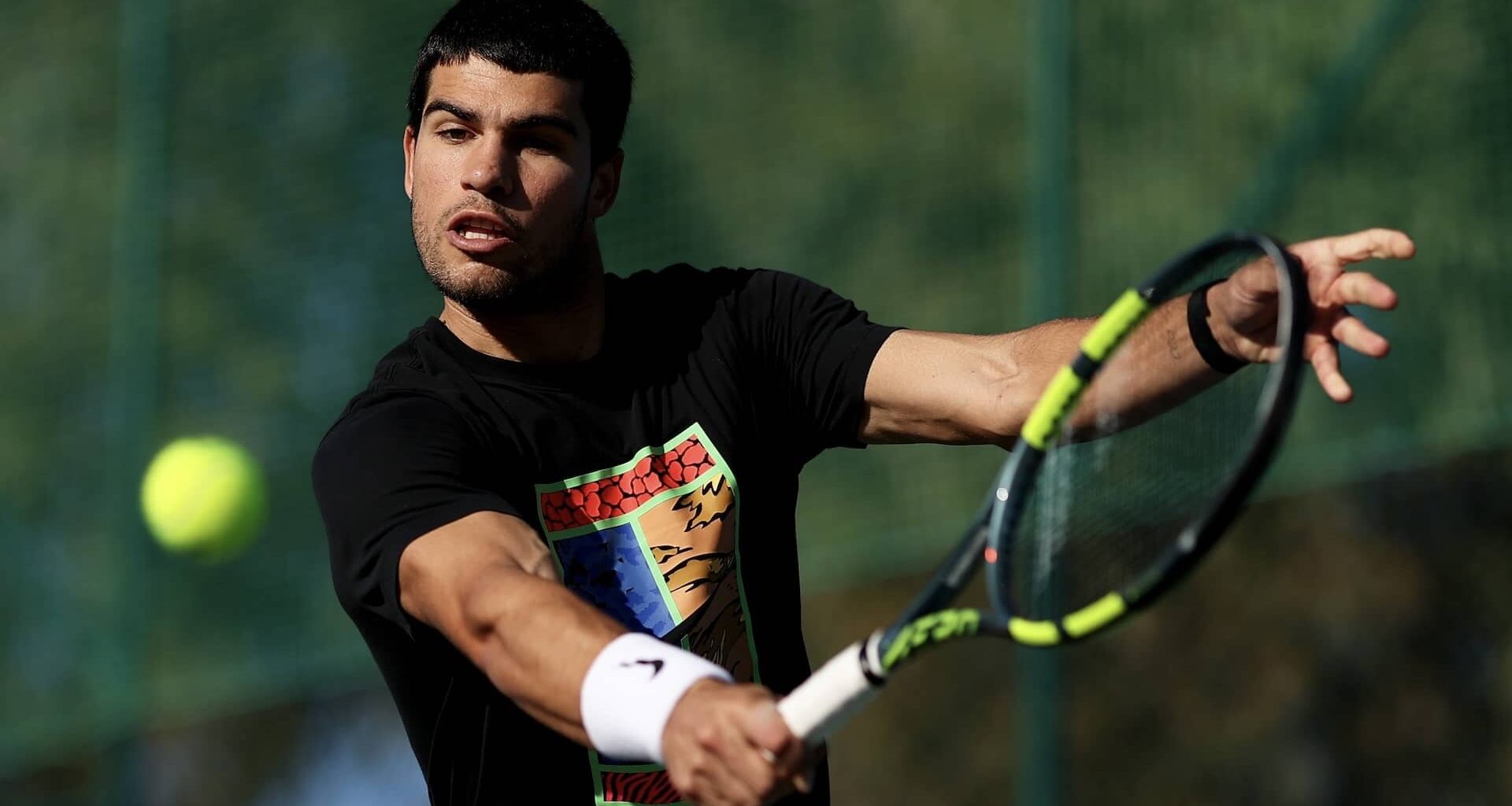 Carlos Alcaraz, durante la pretemporada en Murcia.