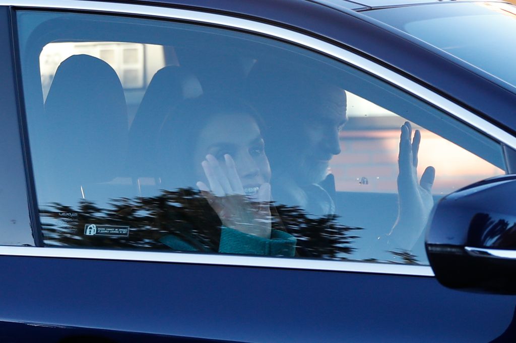 Los Reyes, a su llegada a casa de Jesús Ortiz