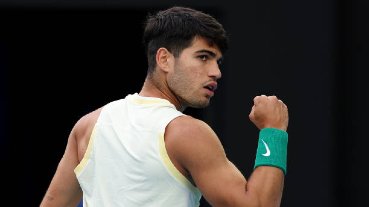 Carlos Alcaraz continúa su preparación para el Open de Australia. Fuente: Getty