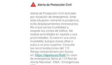 La segunda alerta de Protección Civil en los móviles, un recordatorio para la población
