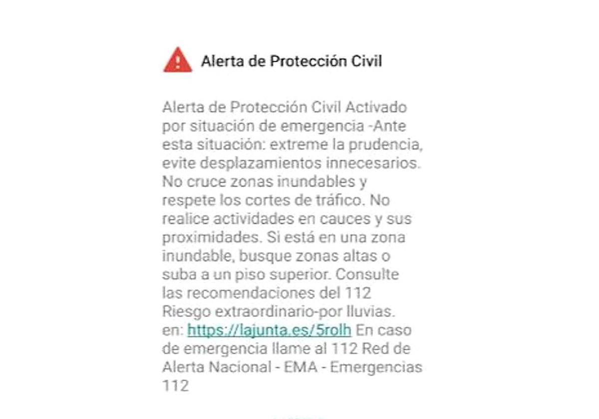 La segunda alerta de Protección Civil en los móviles, un recordatorio para la población