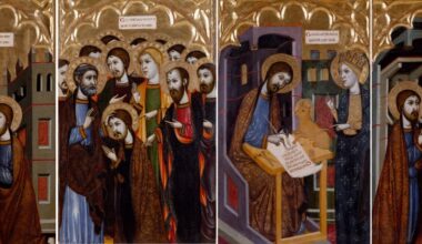 Escenas de la vida de san Lucas. Llorenç Saragossà.  - Museu de Belles Arts de València