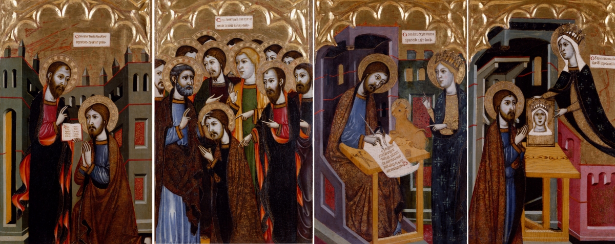 Escenas de la vida de san Lucas. Llorenç Saragossà.  - Museu de Belles Arts de València