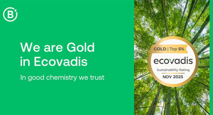 Medalla de oro EcoVadis para la compañía de ingredientes Barcelonesa