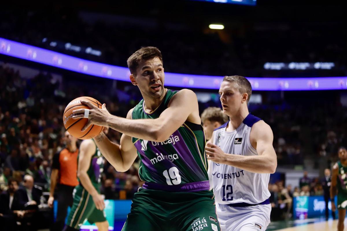 Partido de la Liga Endesa entre el Unicaja y el Joventut de Badalona