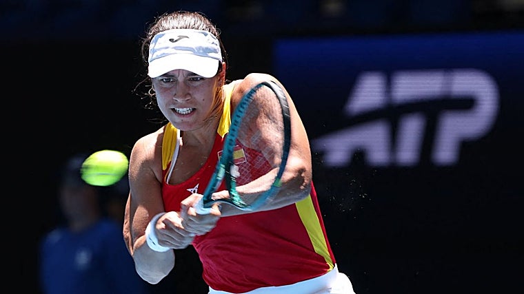 Jessica Bouzas, en su partido ante Sierra
