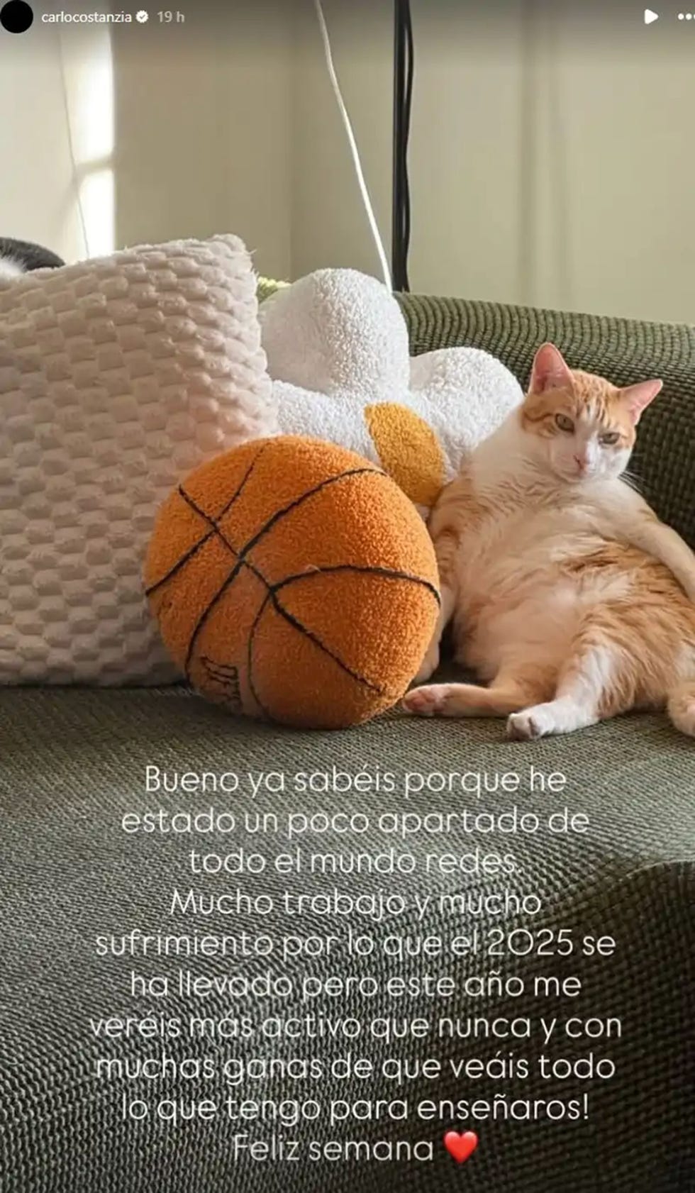 Comunicado de Carlo Costanzia sobre su nueva vida comunicado de carlo costanzia sobre su nueva vida