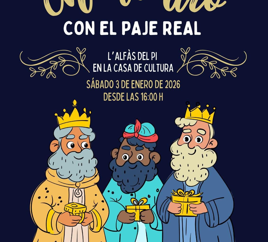 Encuentro con el Paje Real mañana sábado en la Casa de Cultura de l’Alfàs - Ayuntamiento de l'Alfàs del Pi
