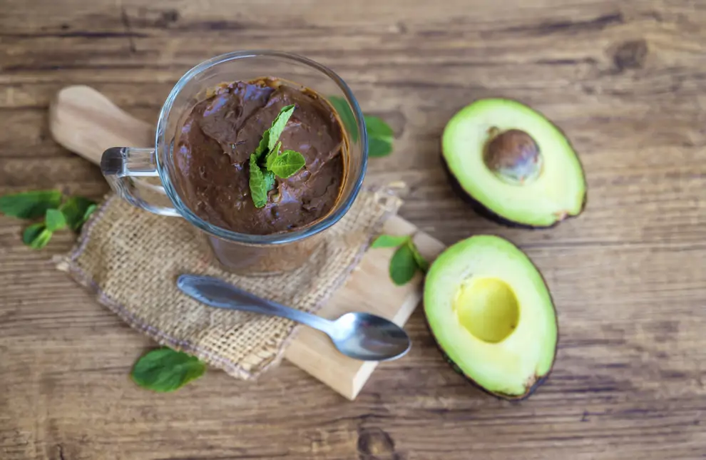 Chocolate a la taza con aguacate
