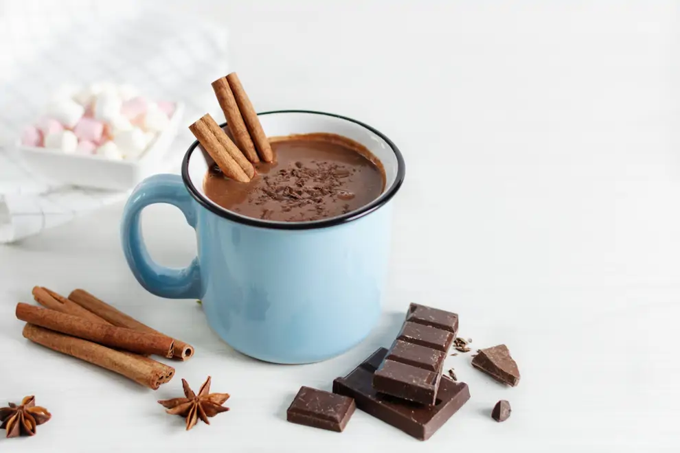 chocolate a la taza con canela
