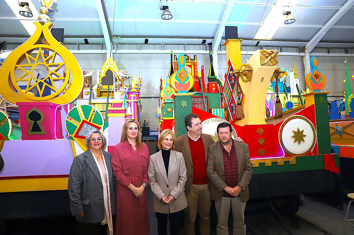 La alcaldesa acompaña a los Reyes Magos de Jerez 2026 en la prueba de tronos de la Cabalgata