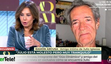 Ana Rosa replica la defensa de Ramón Arcusa, ex 'Dúo Dinámico', a su amigo Julio Iglesias: "La Justicia hablará"
