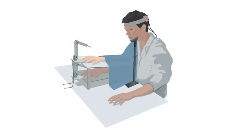 Engañar cerebro truco de la mano