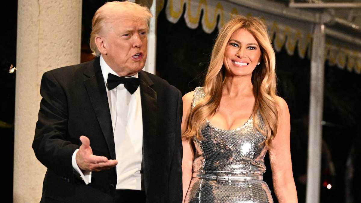 Melania Trump da la bienvenida al 2026 en Mar-a-Lago y brilla con un vestido de lentejuelas plateadas