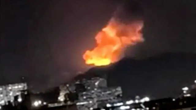 Explosión en Caracas en la madrugada del sábado.