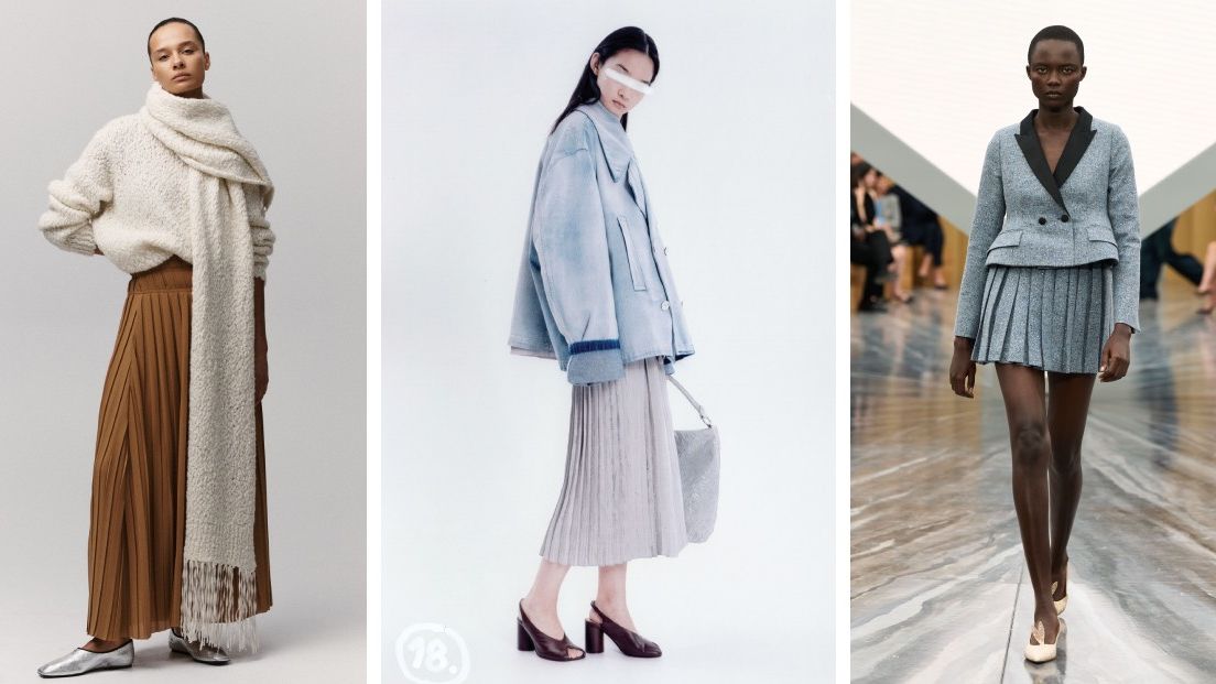 Las faldas tableadas son tendencia y se llevan con bailarinas y zapatos de tacón en enero 2026