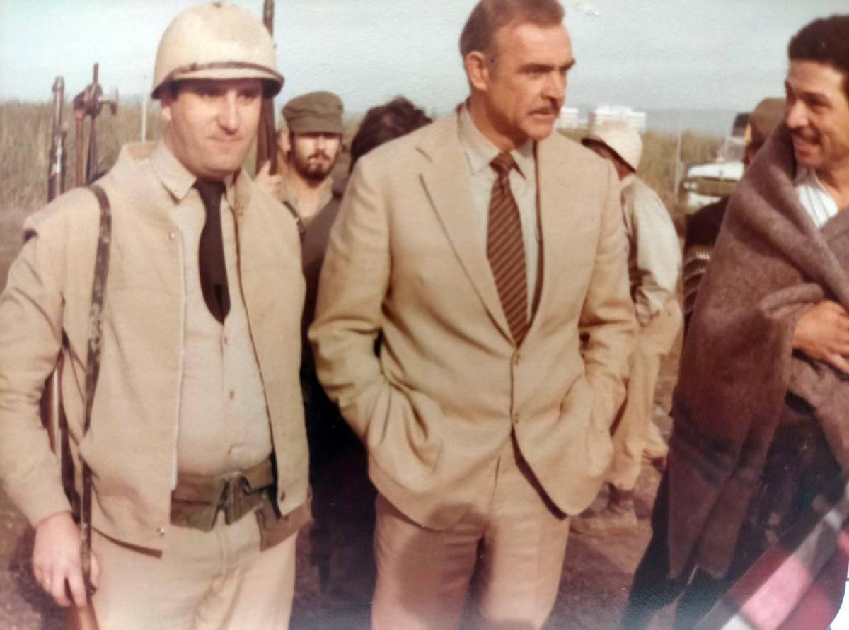Con Sean Connery en Málaga, en el rodaje de ‘Cuba’ a finales de los 70.