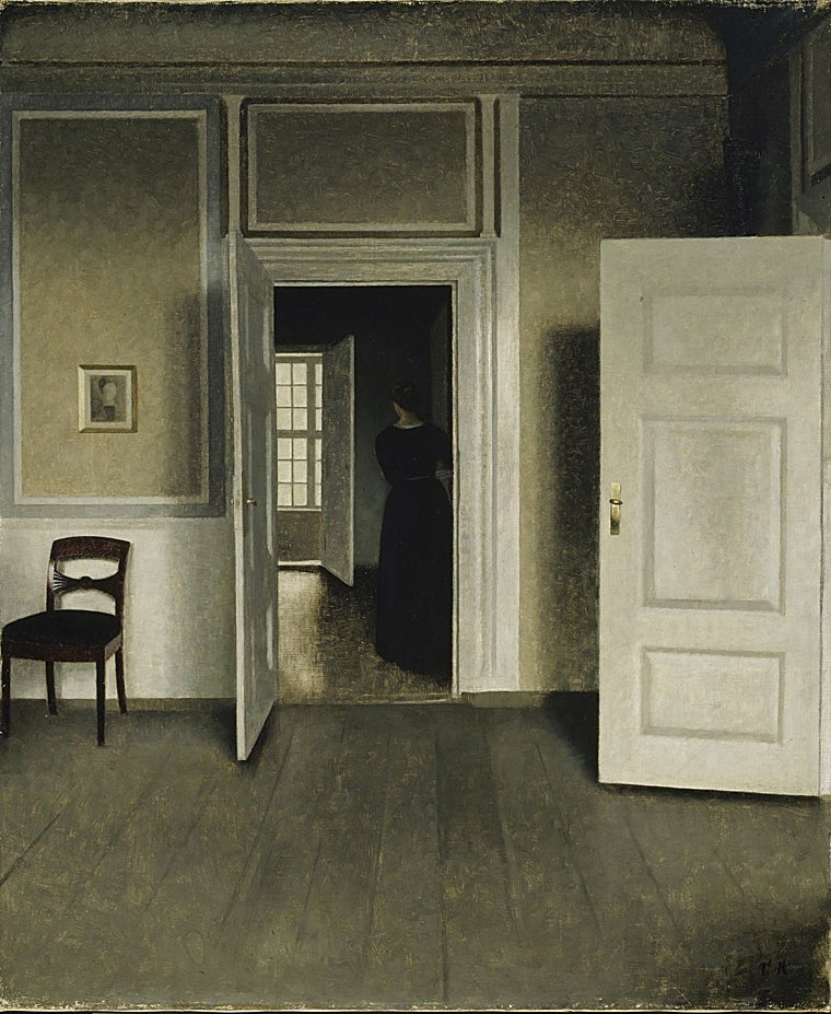 'Interior de la casa del artista' (1900), de Vilhelm Hammershøi