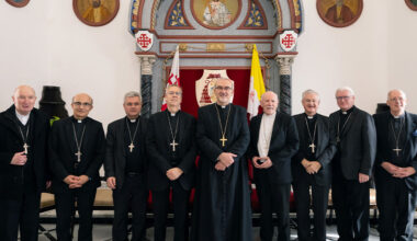 Encuentro con el cardenal Pizzaballa durante el Holy Land Co-ordination 2025