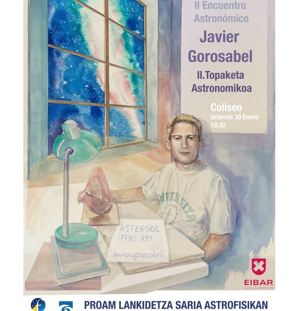 Eibar celebrará el próximo 30 de enero el II Encuentro de Astronomía Javier Gorosabel, en homenaje a uno de sus científicos más brillantes