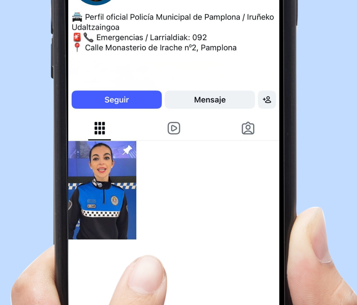 Policía Municipal de Pamplona amplía su presencia en redes sociales inaugurando perfil en Instagram