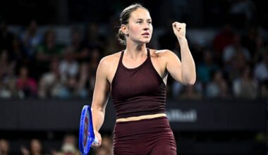 Marta Kostyuk, volando a semis de Brisbane