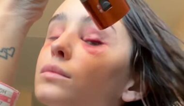 Marina Romero, nuera de Makoke, muestra una imagen desde el hospital en plena lucha contra la enfermedad