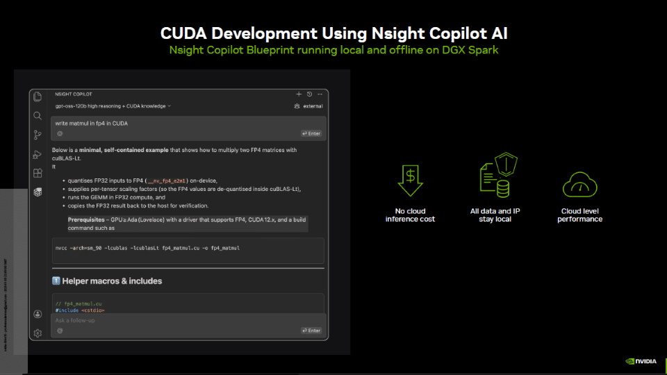 DGX Spark nsight copilot