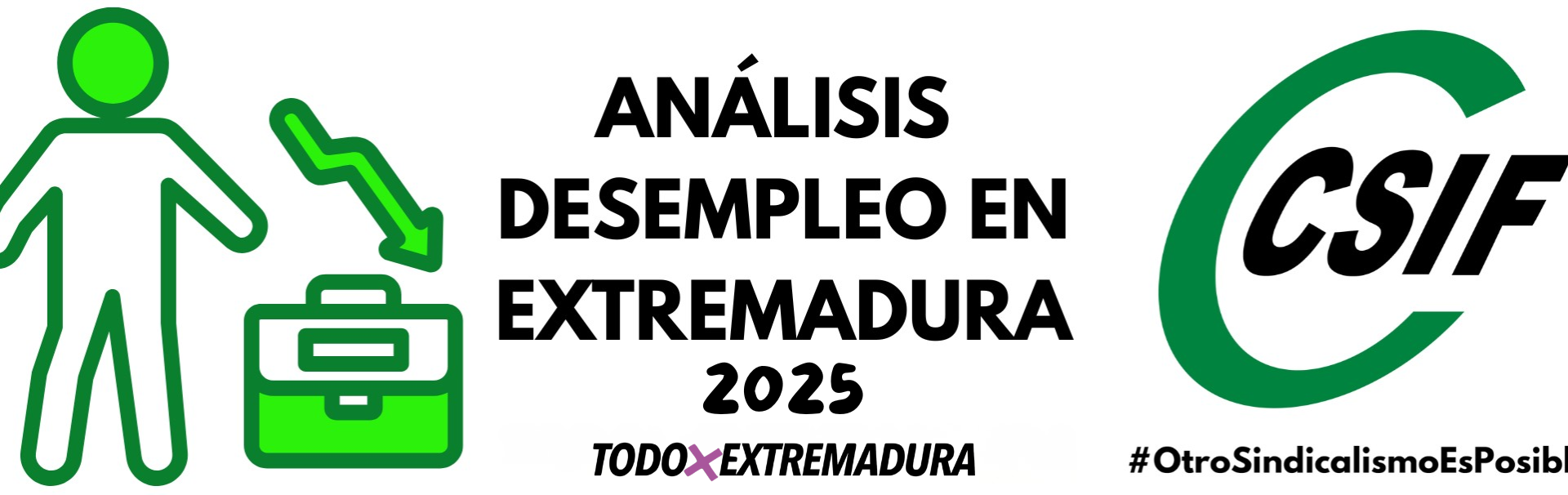 CSIF llama a reforzar los servicios públicos y la industrialización de Extremadura para mantener los buenos datos de empleo