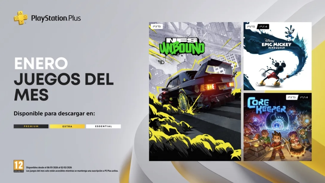 PlayStation Plus arranca 2026 con un enero equilibrado: velocidad, creatividad y exploración