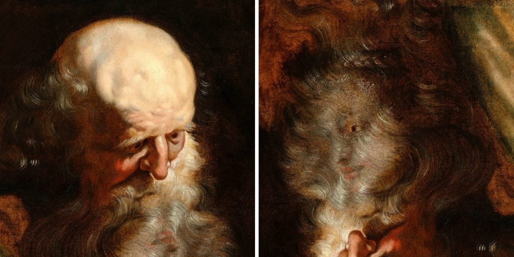 El 'fantasma' de un rostro femenino aparece en la barba de un anciano pintado por Rubens