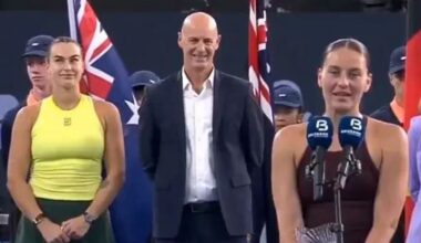 Alta tensión tras la final de Brisbane entre la ucraniana Kostyuk y la bielorrusa Sabalenka