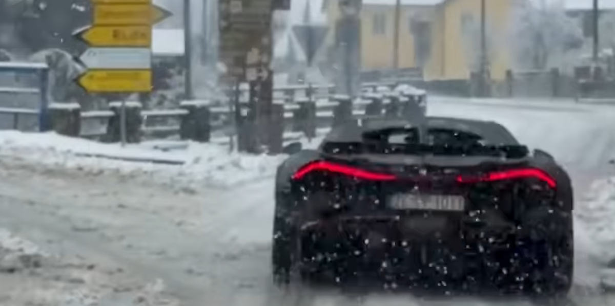 Mate Rimac y el Bugatti Tourbillon salen a disfrutar de la nieve