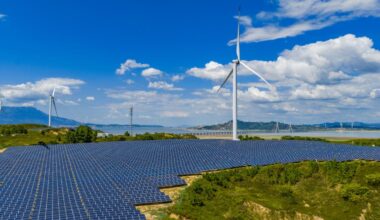 vista de una planta termosolar