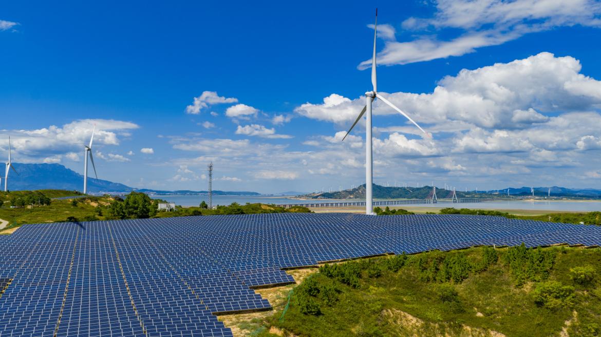 vista de una planta termosolar