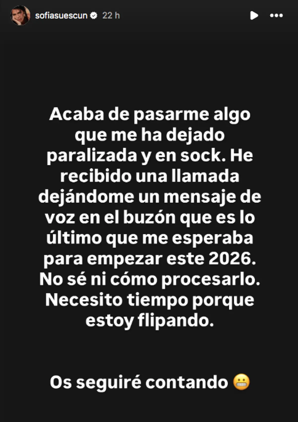 Story de Sofía Suescun